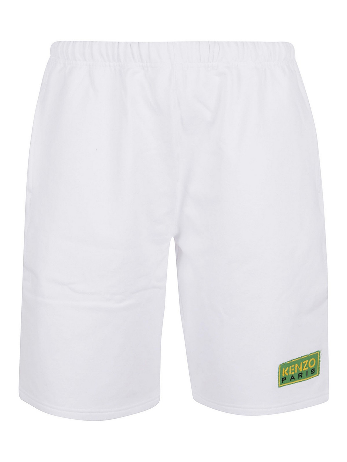 Kenzo Shorts in cotone con logo Bianco Uomo FD55PA7674ME01