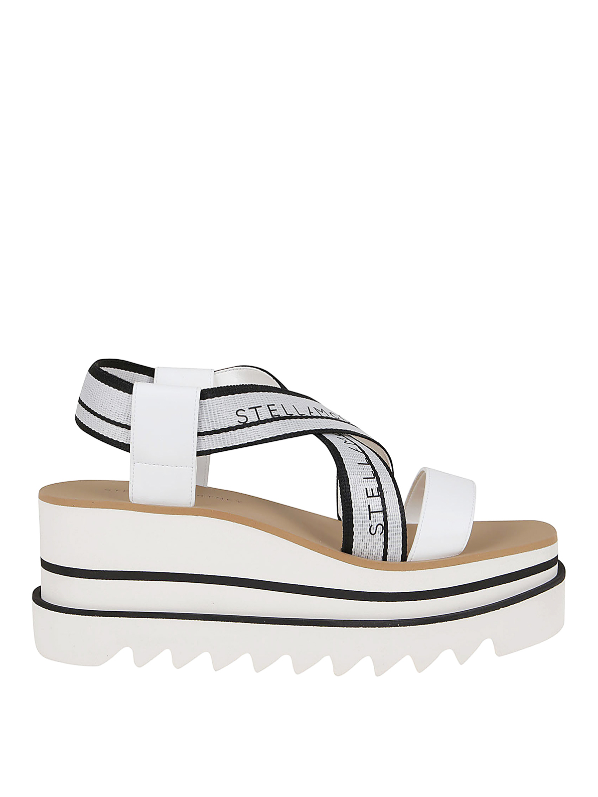 Shop Stella Mccartney Sneak Elyse Platform Sandals In White