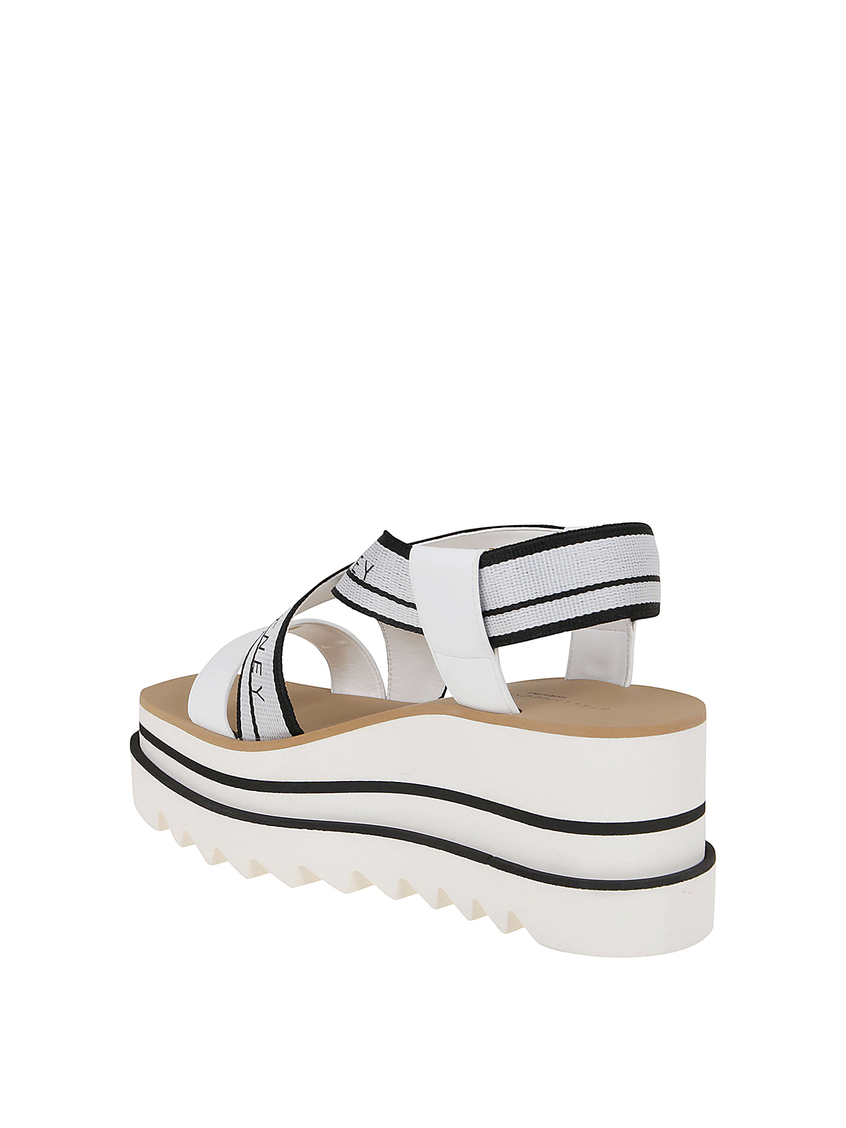Shop Stella Mccartney Sneak Elyse Platform Sandals In White