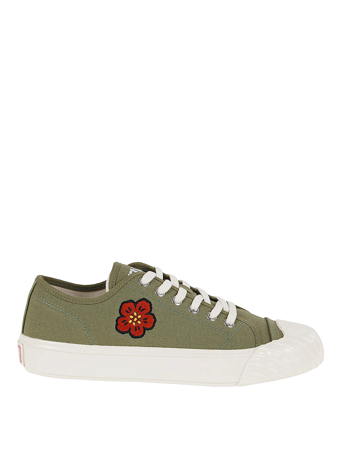 Kenzo Low Top Cotton Trainers In Green