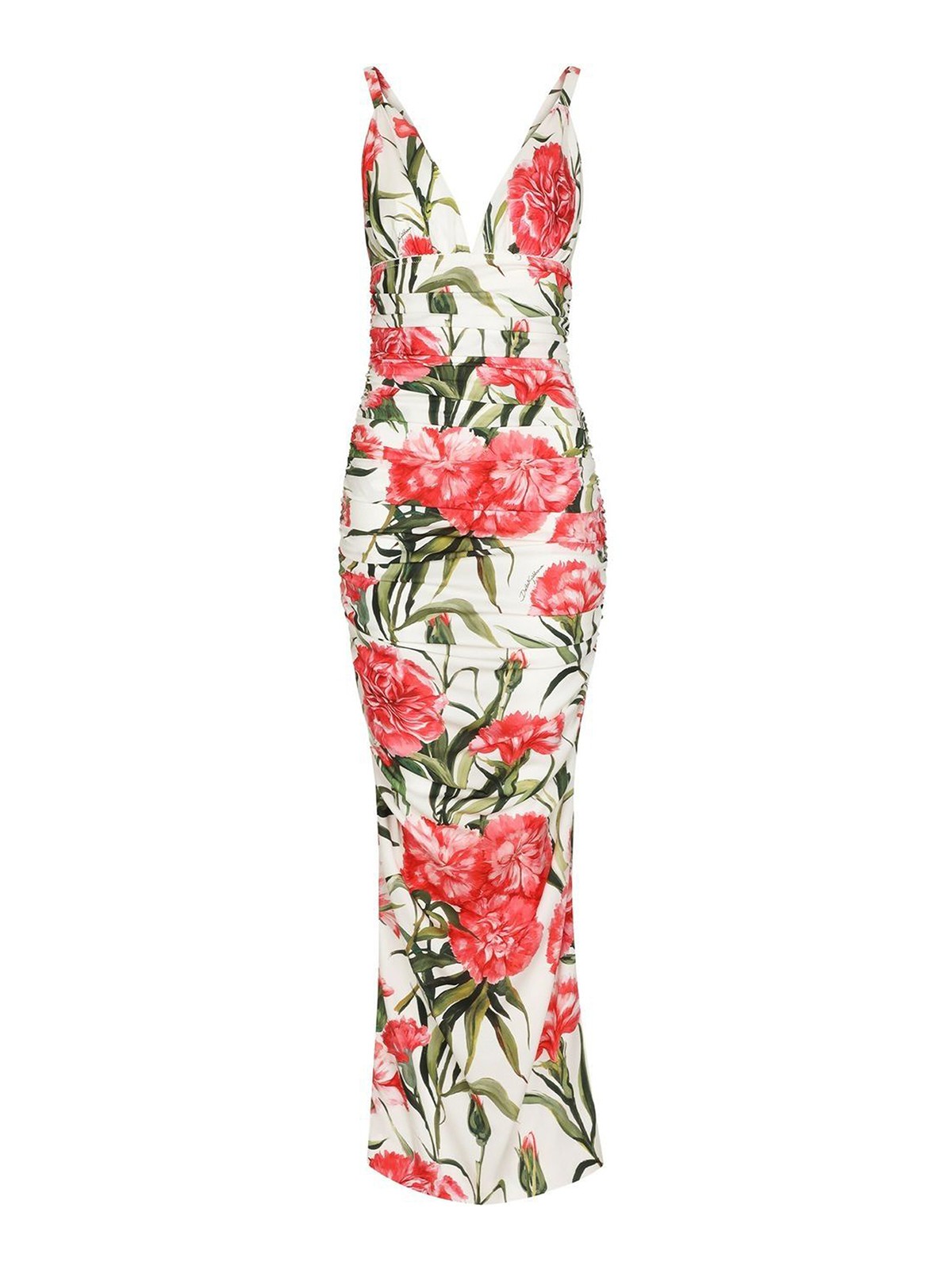 Dolce & Gabbana カーネーション ドレス Dolce & Gabbana Midi carnation print dress | F6AWLTFSA4OHA3VL