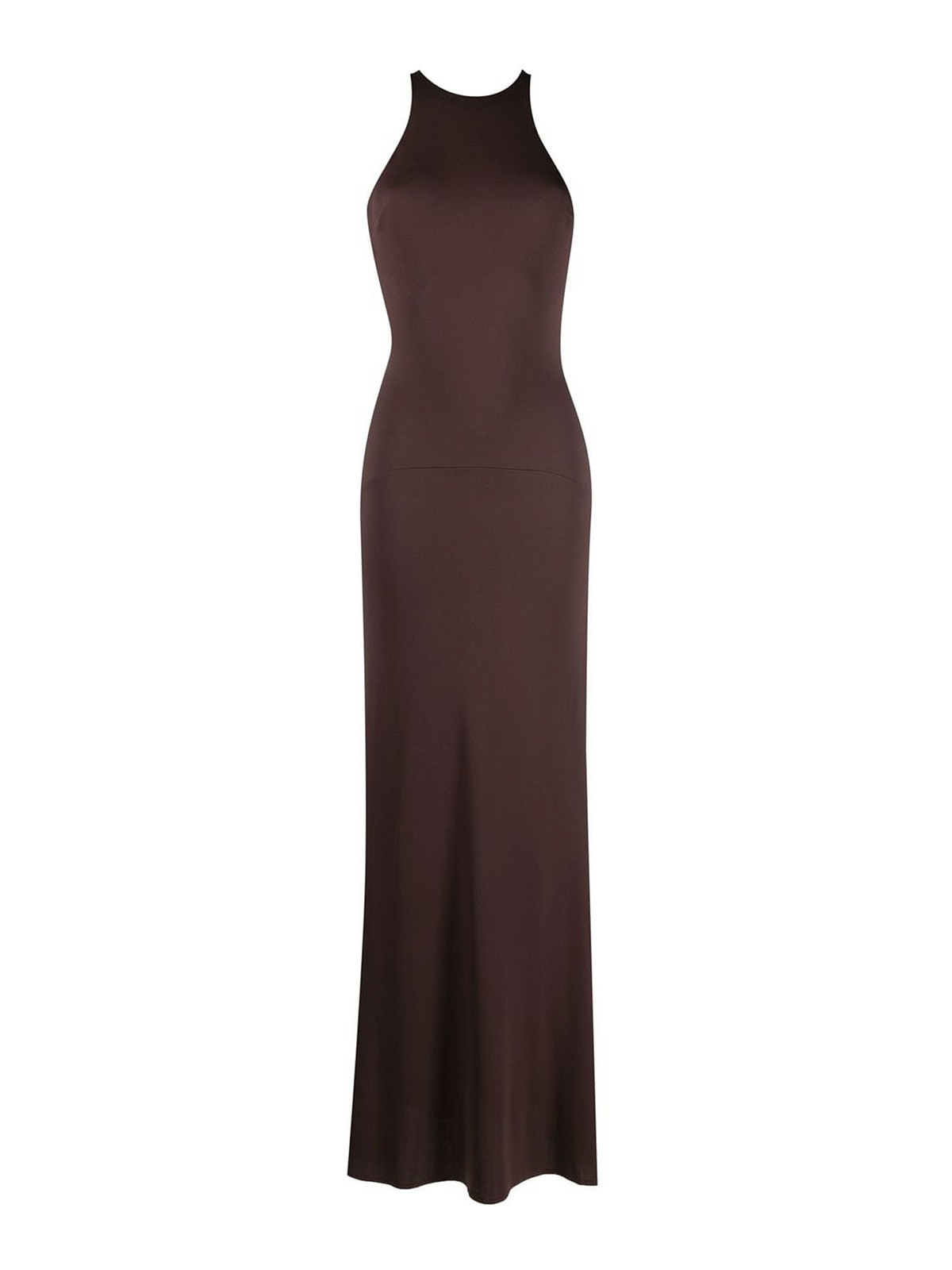 Elisabetta Franchi Chain detailed halter neck cocktail dress