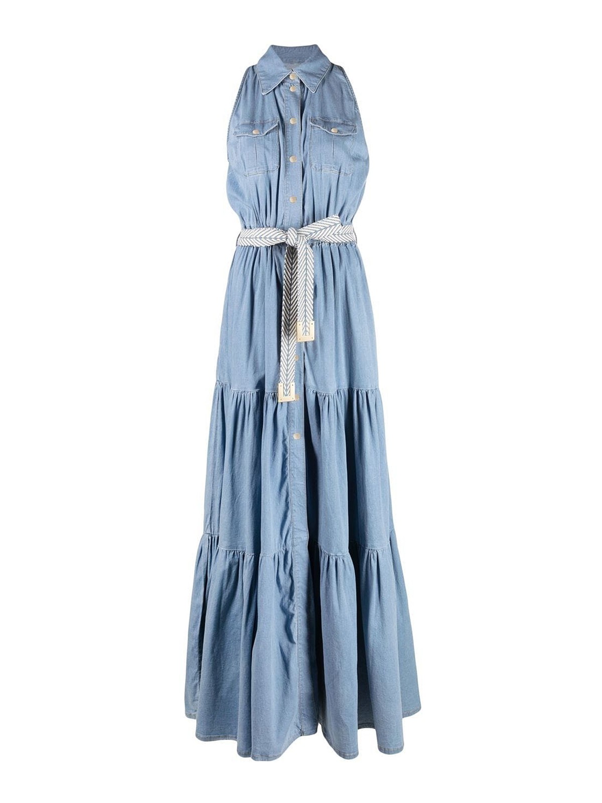 Elisabetta Franchi Shirt style top denim dress | AJ29S31E192