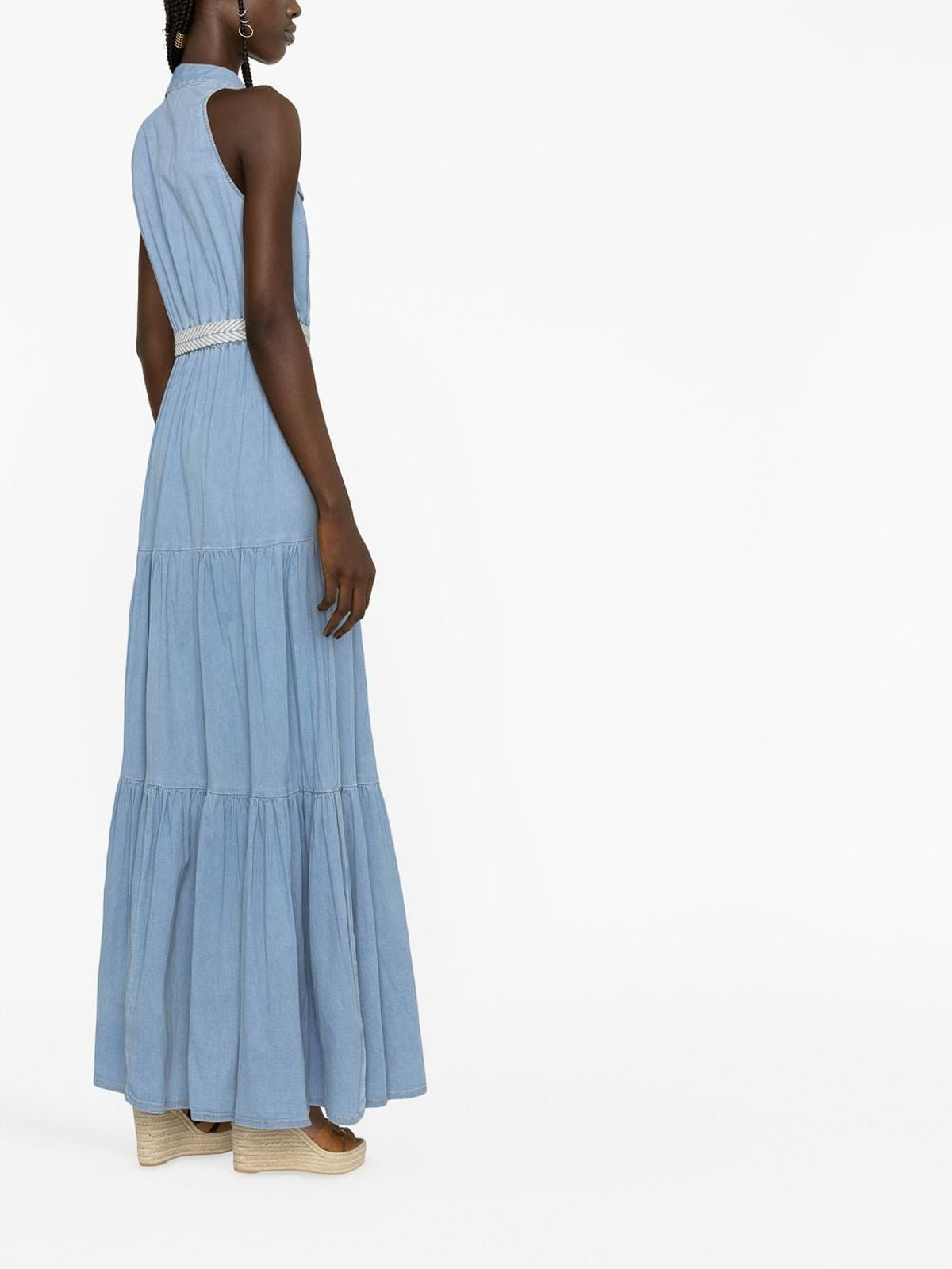 Elisabetta Franchi Shirt style top denim dress | AJ29S31E192 Elisabetta Franchi Shirt style top denim dress | AJ29S31E192