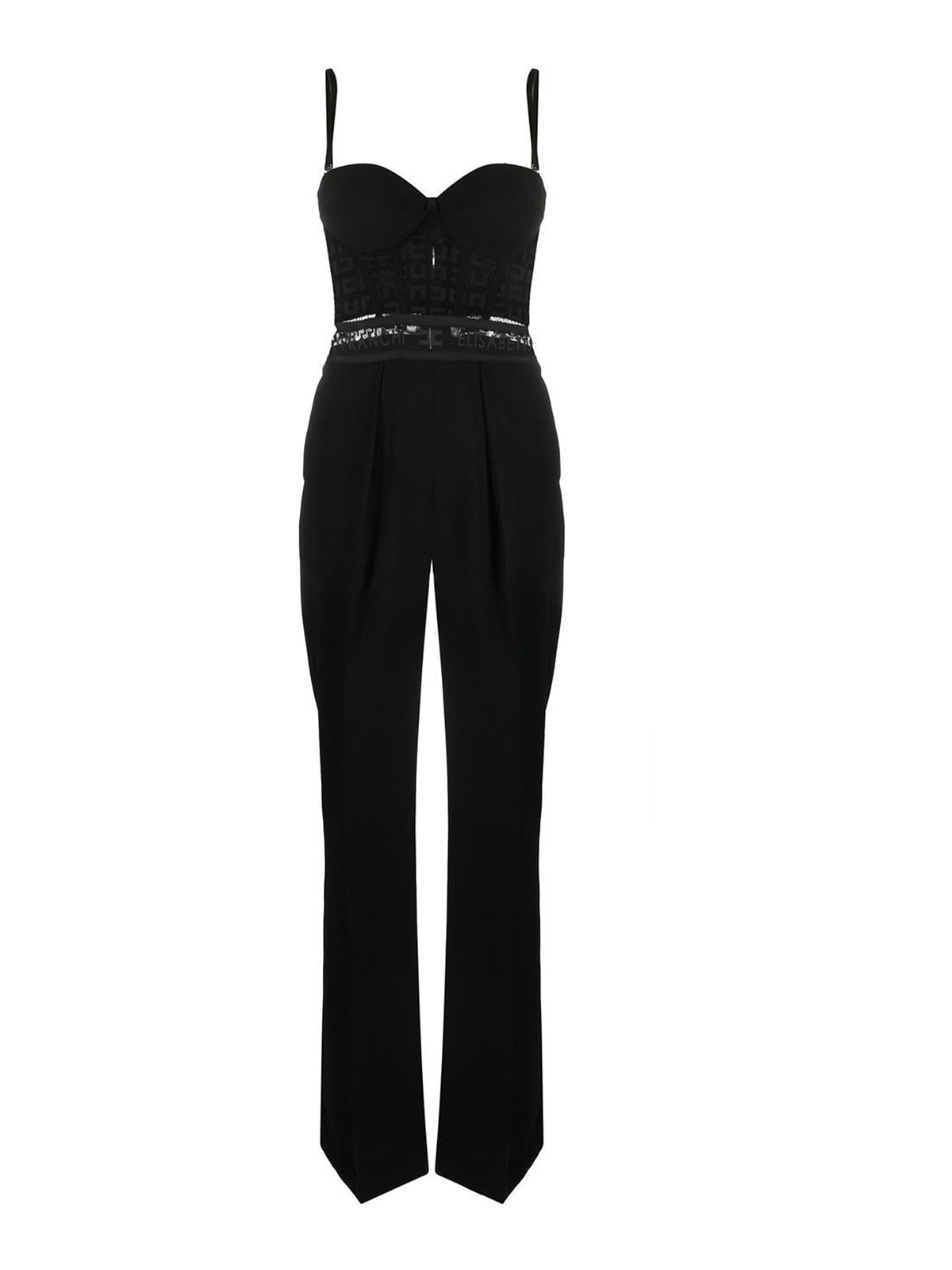 Elisabetta Franchi Heart neckline top jumpsuit | TU02832E110