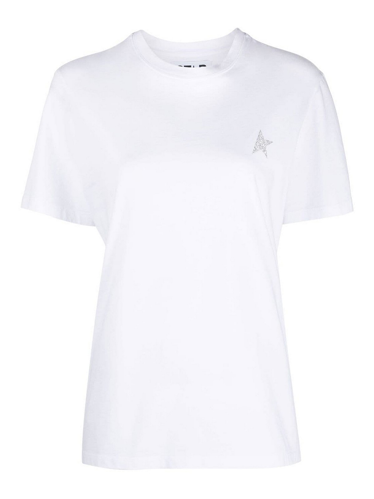 Tシャツ・カットソー GOLDEN  Woman T-Shirt White GWP01220P00059480185 Golden Goose Star printed Tee - White | GWP01220P00059480185