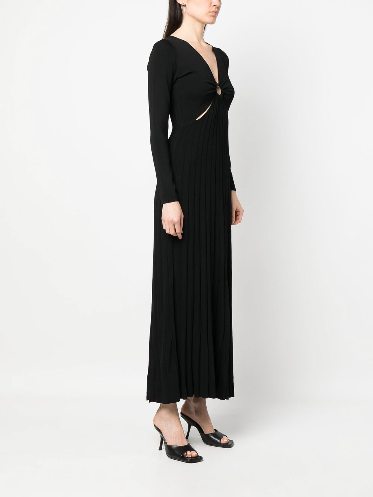 Shop Michael Kors V-neck Maxi Dress In Black