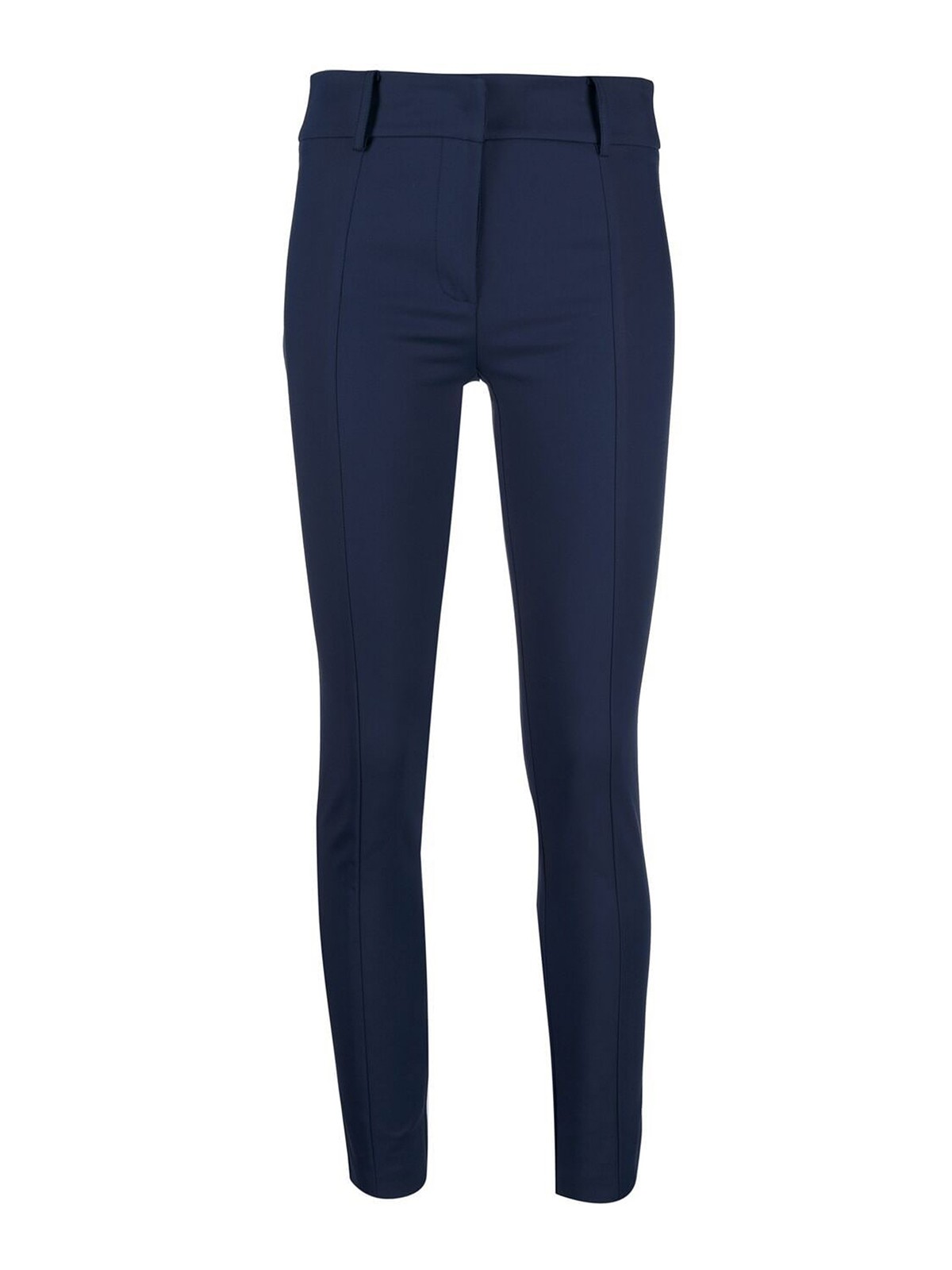 Patrizia Pepe Tailored-style Mid-rise Trousers In Blue