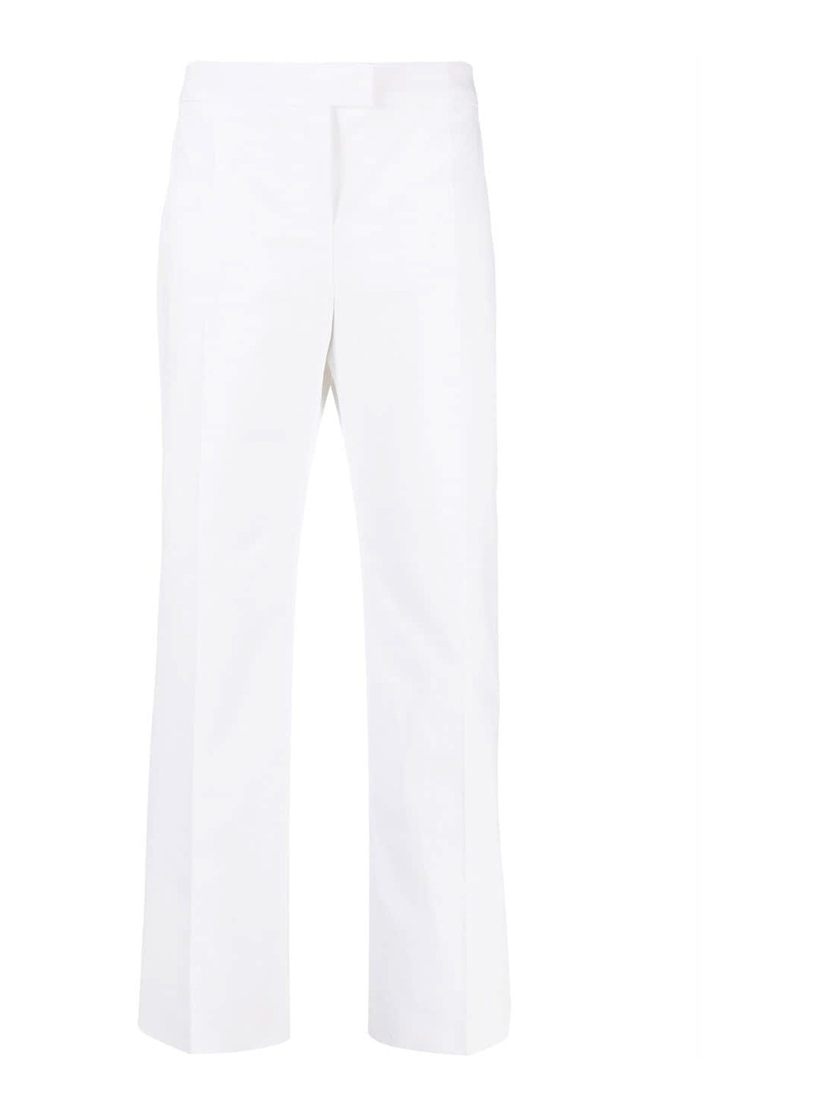 Shop Philosophy Di Lorenzo Serafini Stretched Cotton Casual Trousers In White