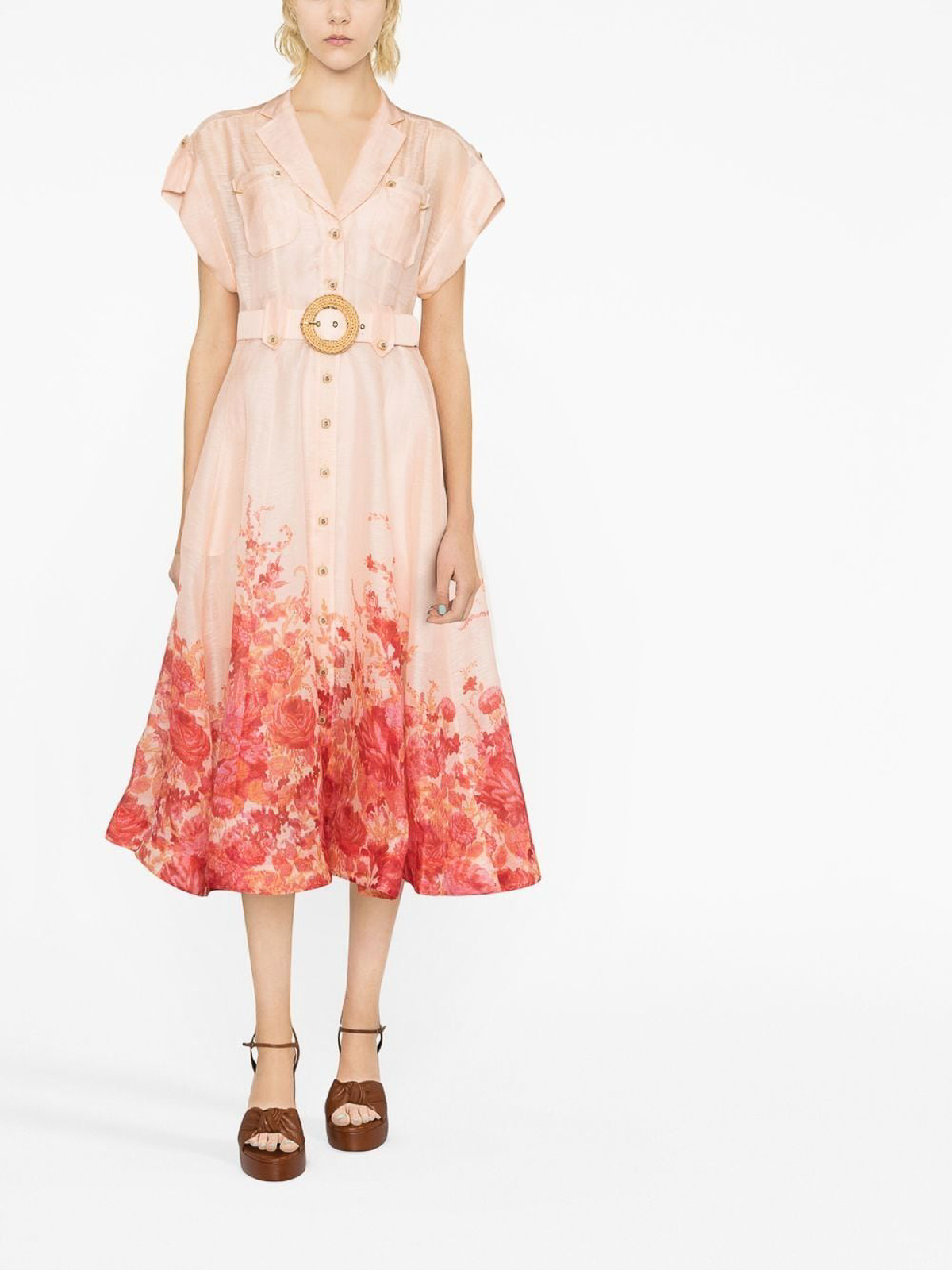 Zimmermann High tide midi shirt style dress - Pink|5716DHIGPKIF