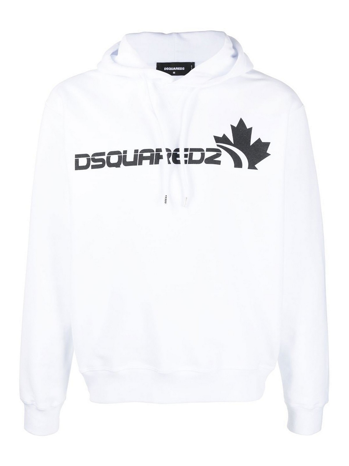 Dsquared2 Cotton Sweatshirt With Hood And Logo In White
