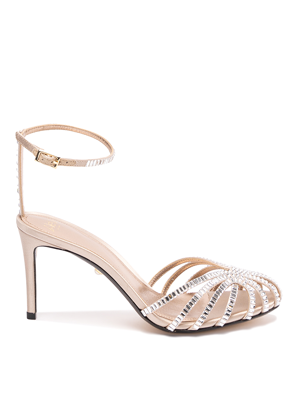 Alevì Milano Penelope Sandals With Crystals And Strap In Light Pink