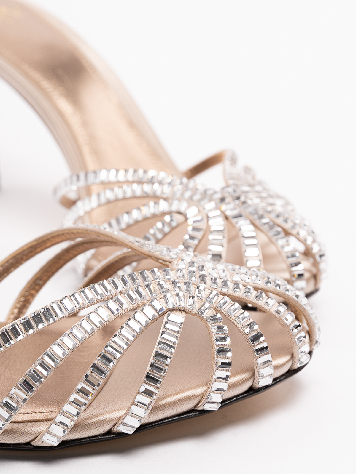 Shop Alevì Milano Penelope Sandals With Crystals And Strap In Light Pink