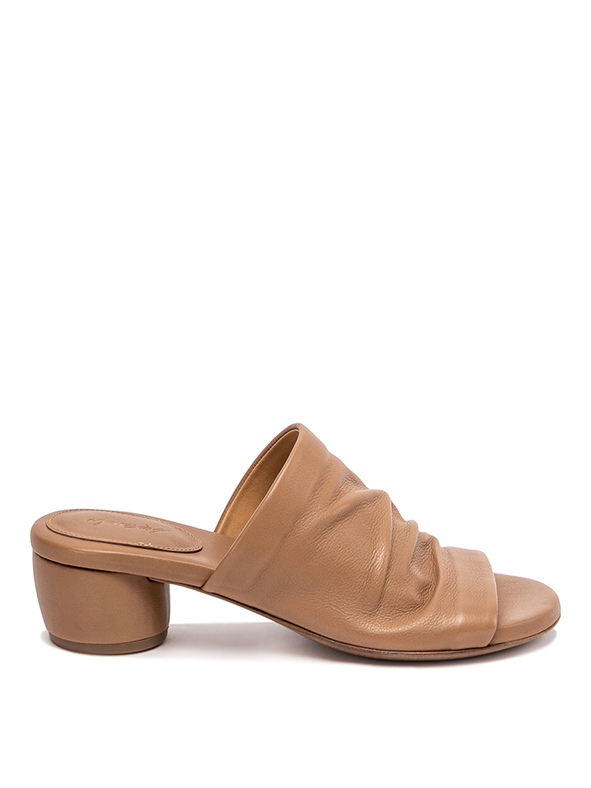 Marsèll Otto Sandals In Curled Effect Leather In Light Brown
