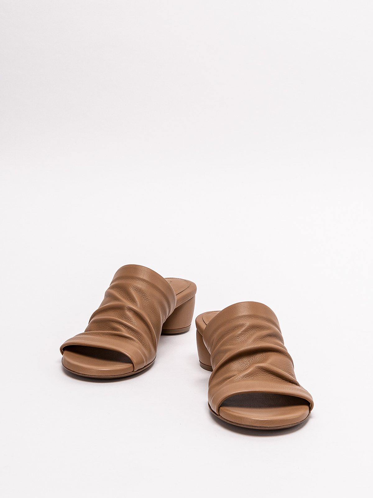 Shop Marsèll Otto Sandals In Curled Effect Leather In Light Brown