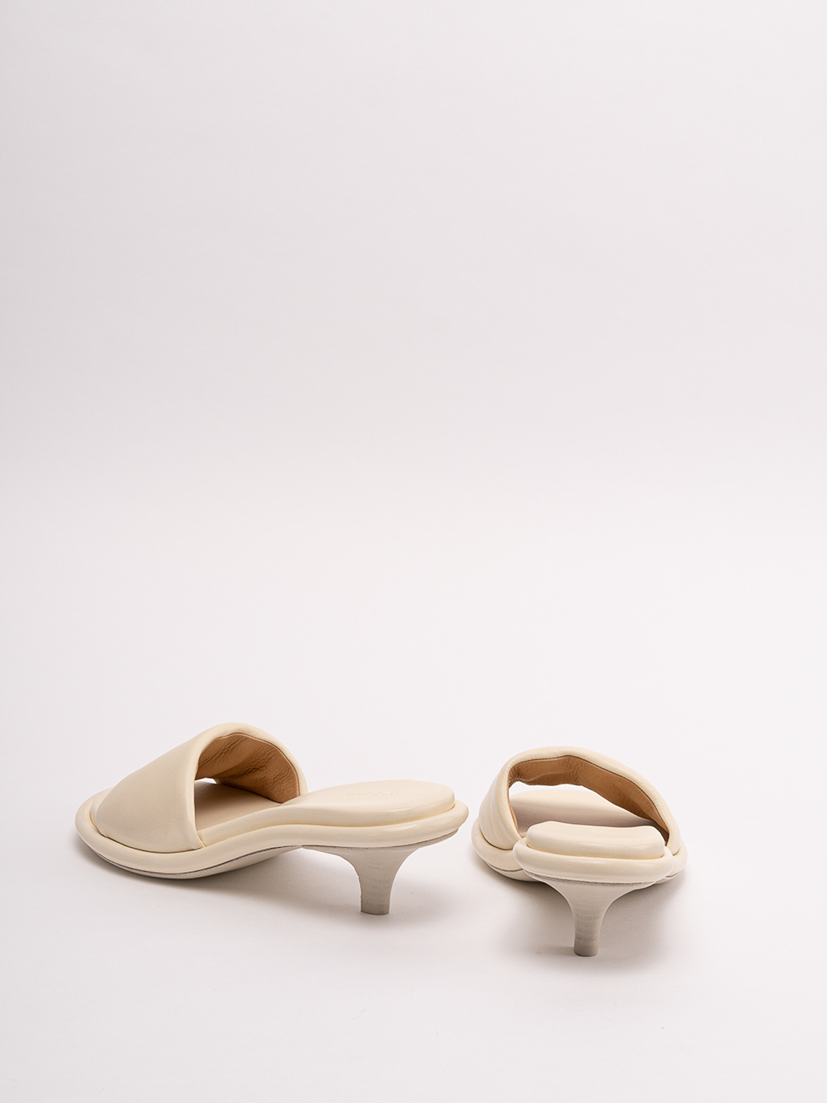 Shop Marsèll Brooch Leather Sandals With Low Heel In White