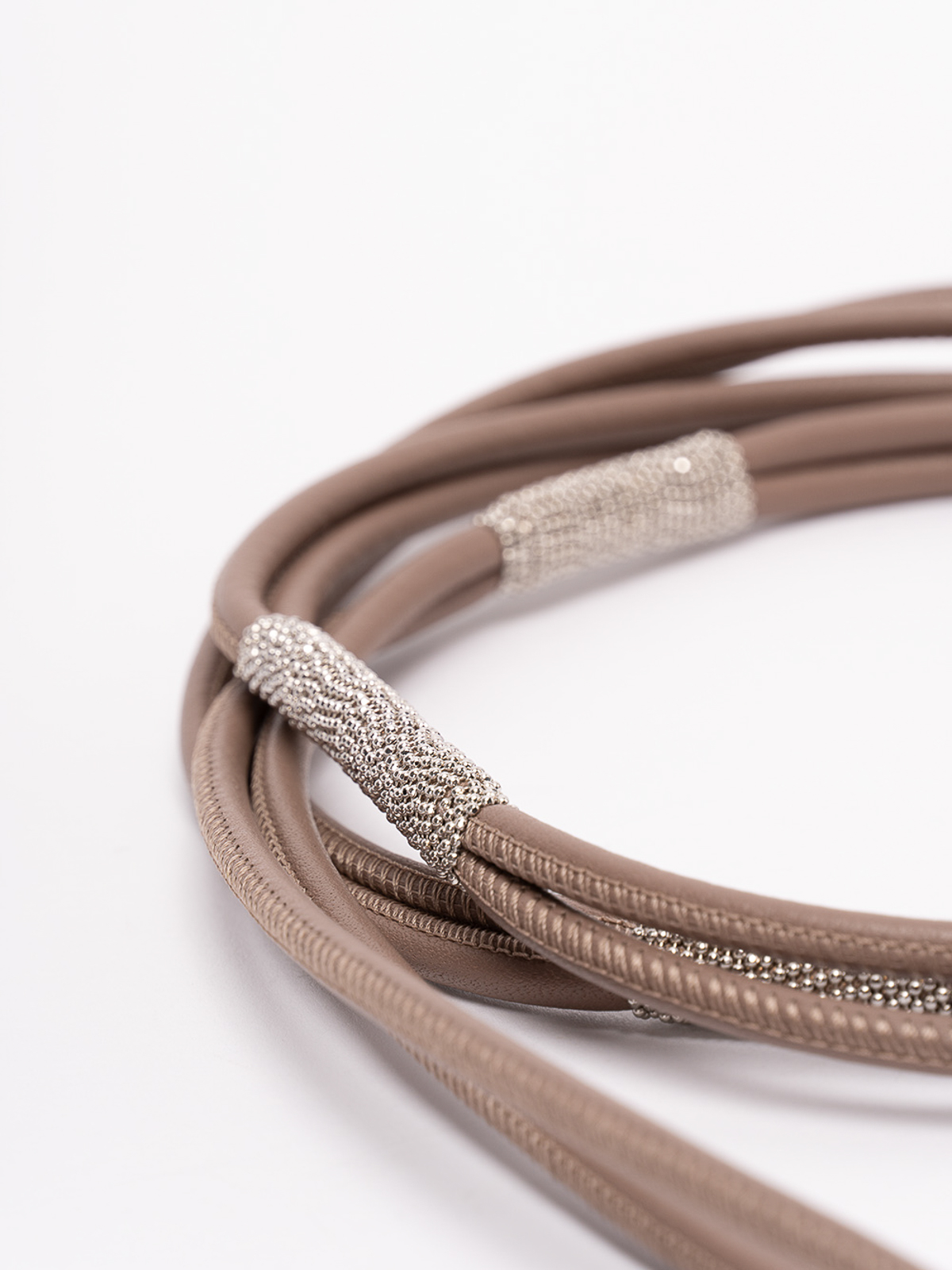 Peserico Thin leather belt with buckle - Brown|S32534C009998947