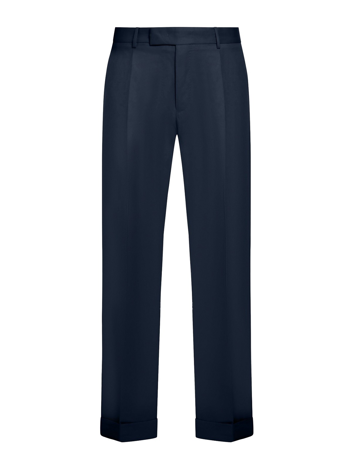 Shop Pt Torino Linen/cotton Blend Trousers With Pleats In Blue