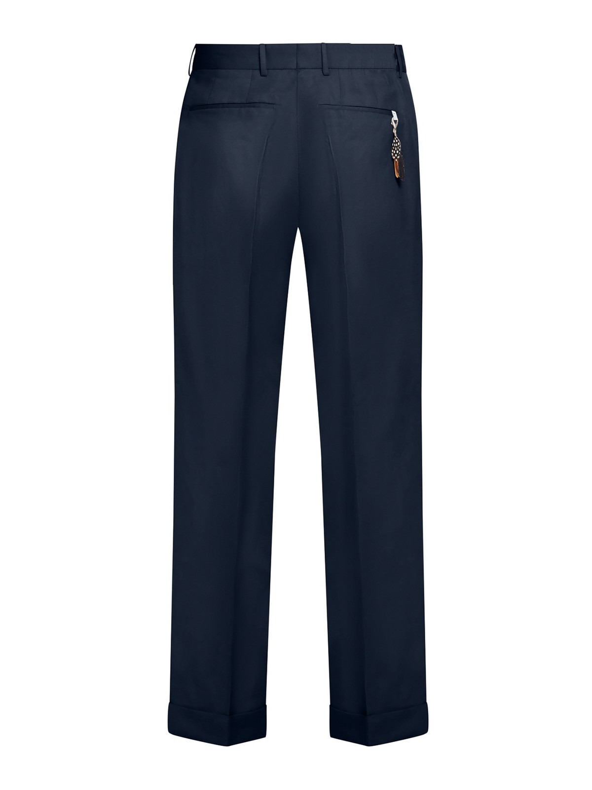 Shop Pt Torino Linen/cotton Blend Trousers With Pleats In Blue