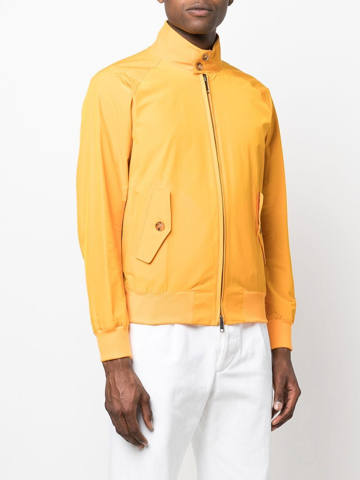 Shop Baracuta Zipped Casual Jacket In Dark Yellow