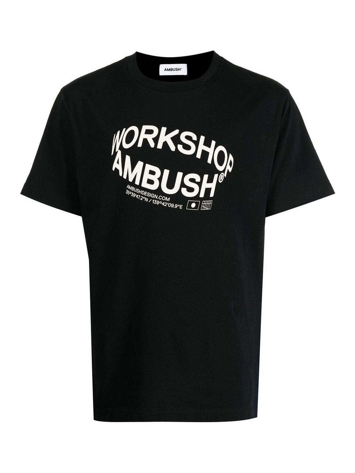 Ambush Logo Print Cotton Tee In Black