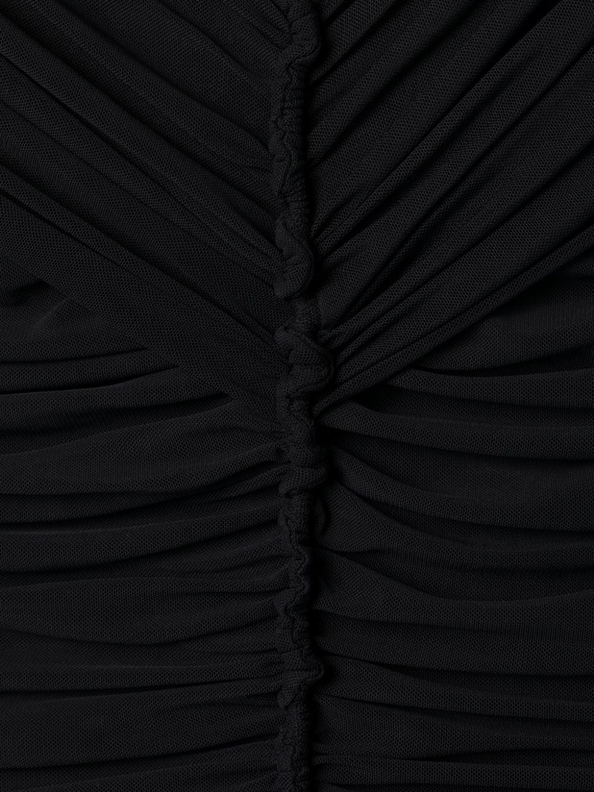 Shop Az Factory Ruched Off-shoulder Dress In Black