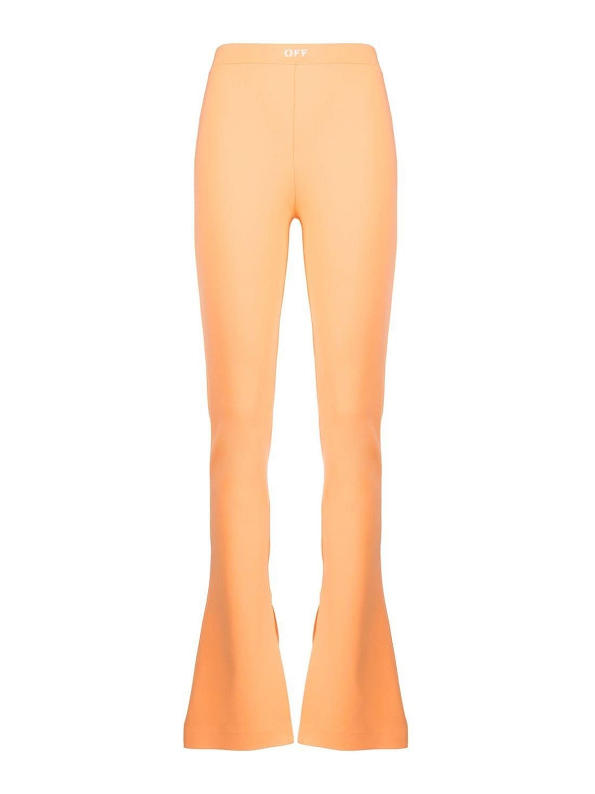 Off-white Sleek Flared Trousers In Orange