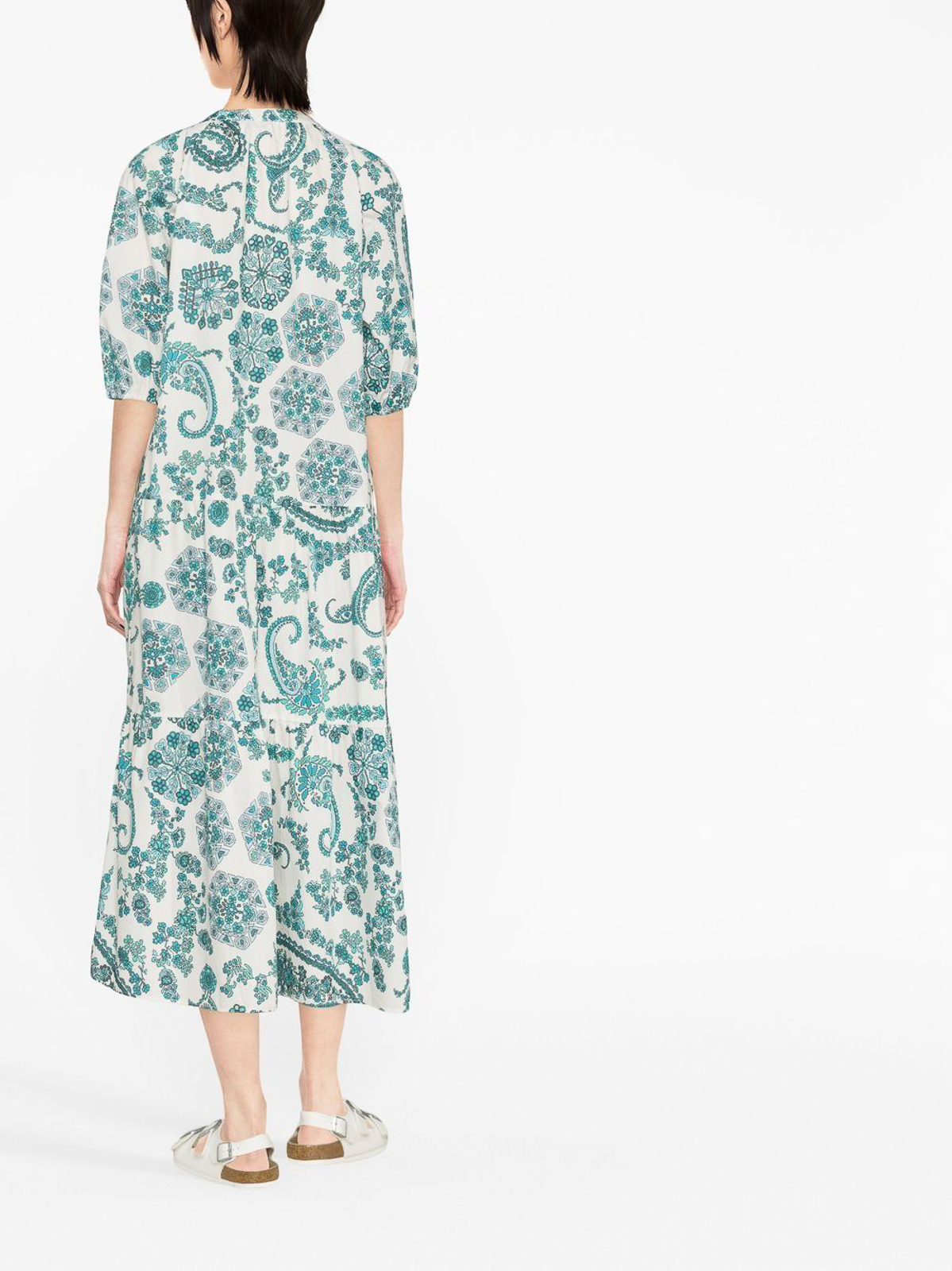 Woolrich Paisley-print cotton Maxi dress|CFWWDR0129FRUT346331086