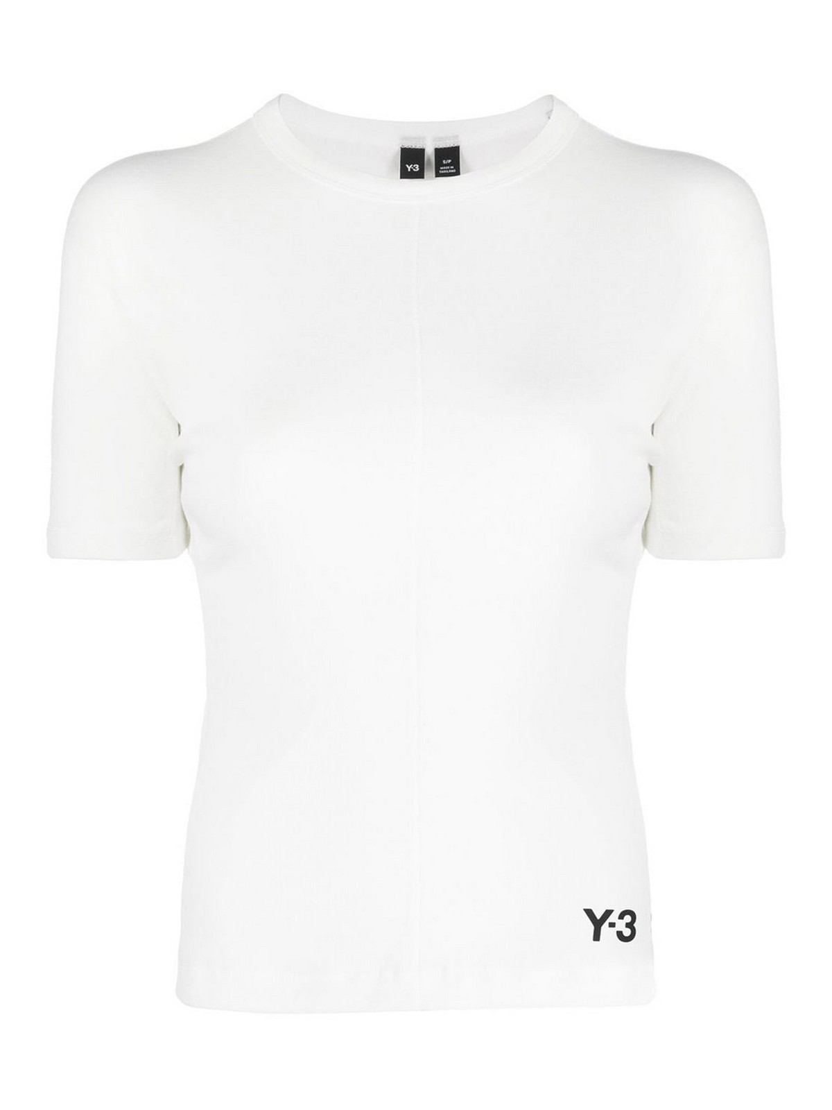 Y-3 Short-sleeve Organic-cotton Top In White