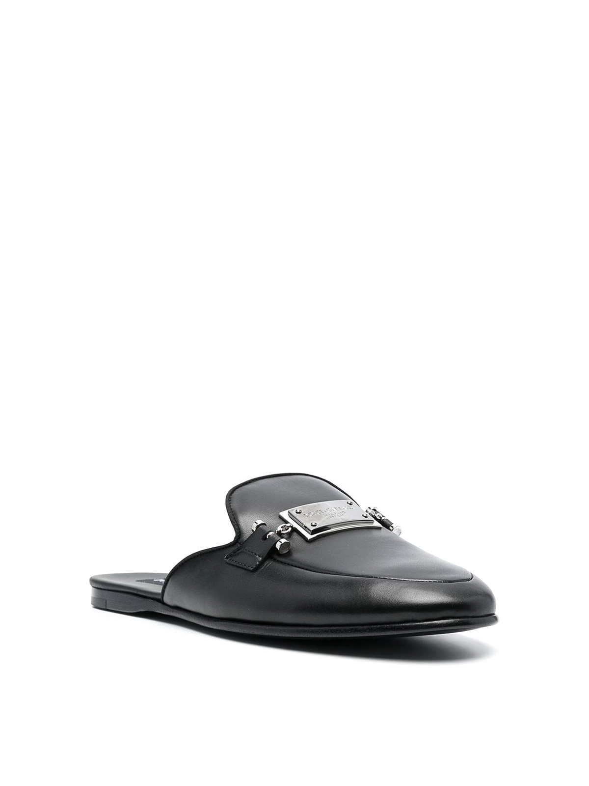 Dolce & Gabbana Logo-plaque mules - Black - Men