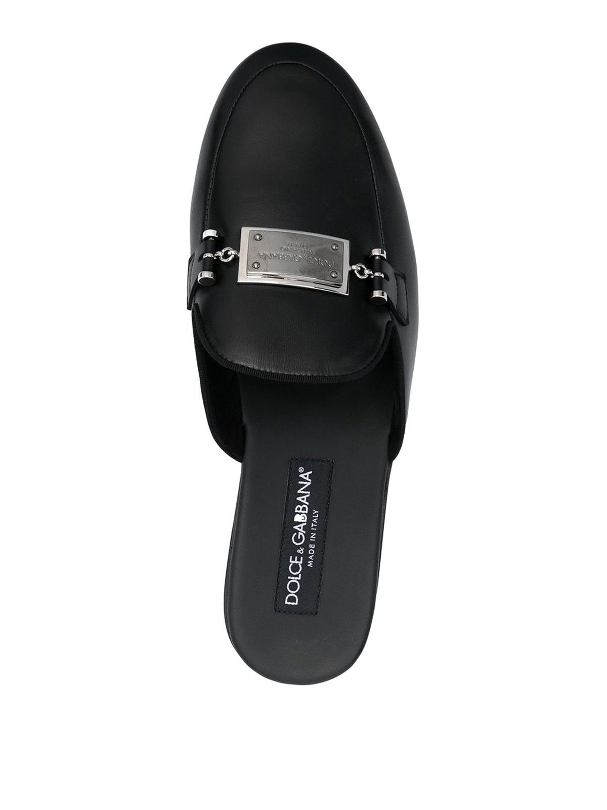Dolce & Gabbana Logo-plaque mules - Black - Men