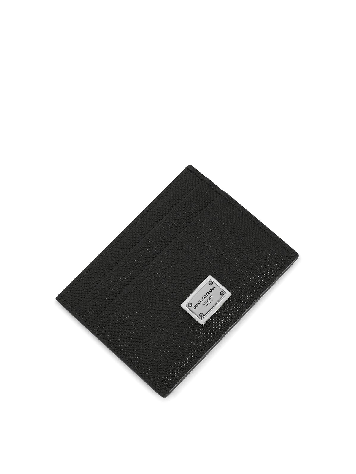 Shop Dolce & Gabbana Logo-plaque Leather Cardholder In Negro