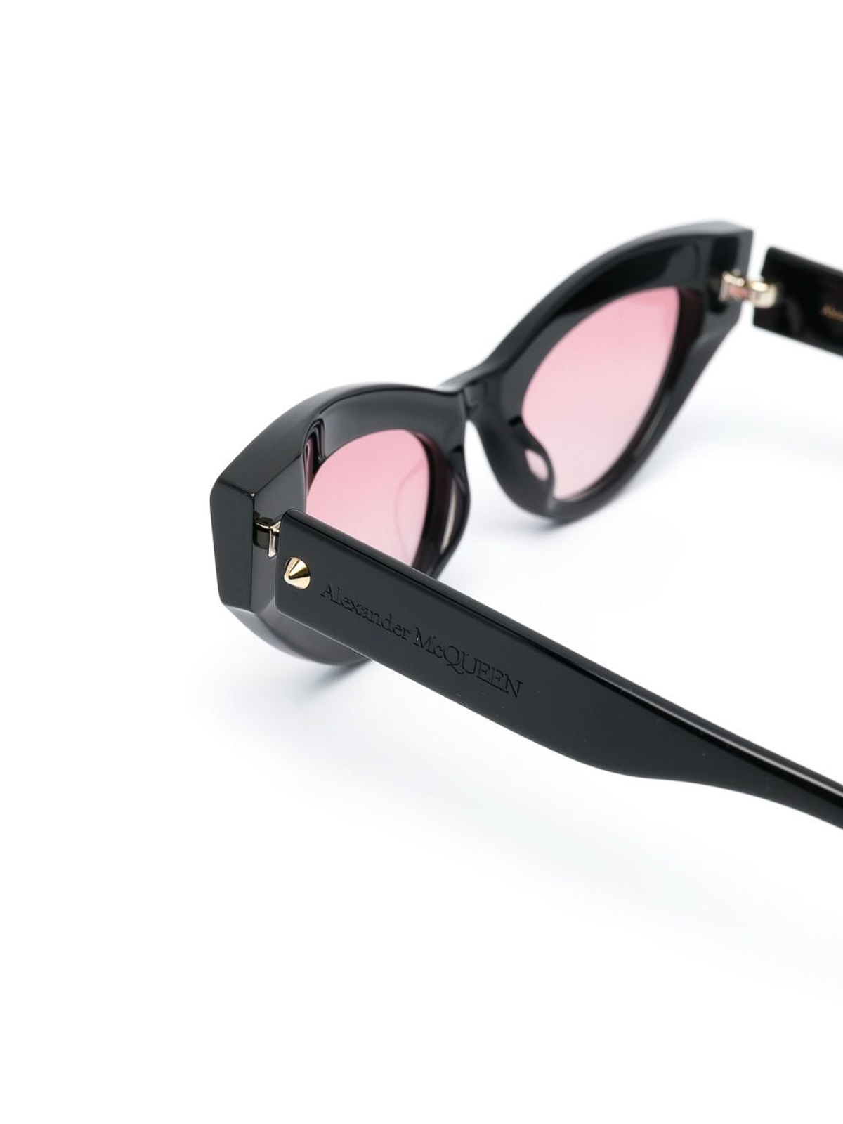 Shop Alexander Mcqueen Cat-eye Frame Sunglasses In Black