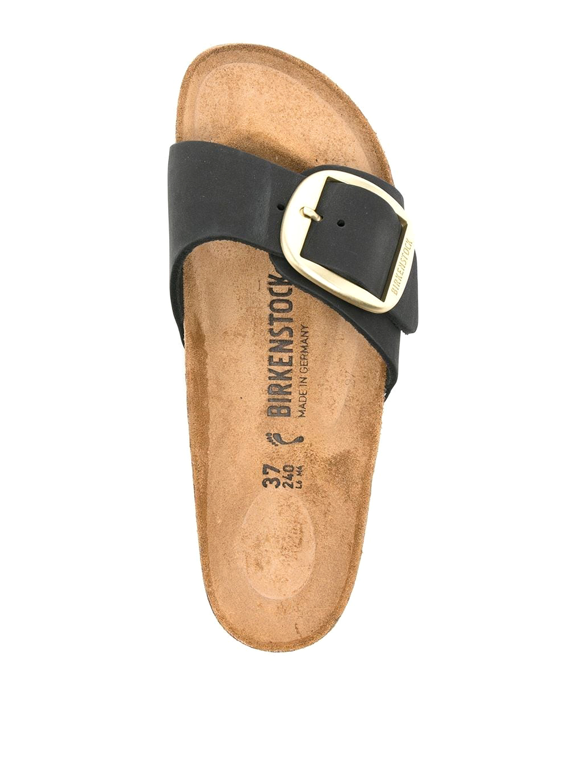 Shop Birkenstock Madrid Buckle-detail Slide Sandals In Black