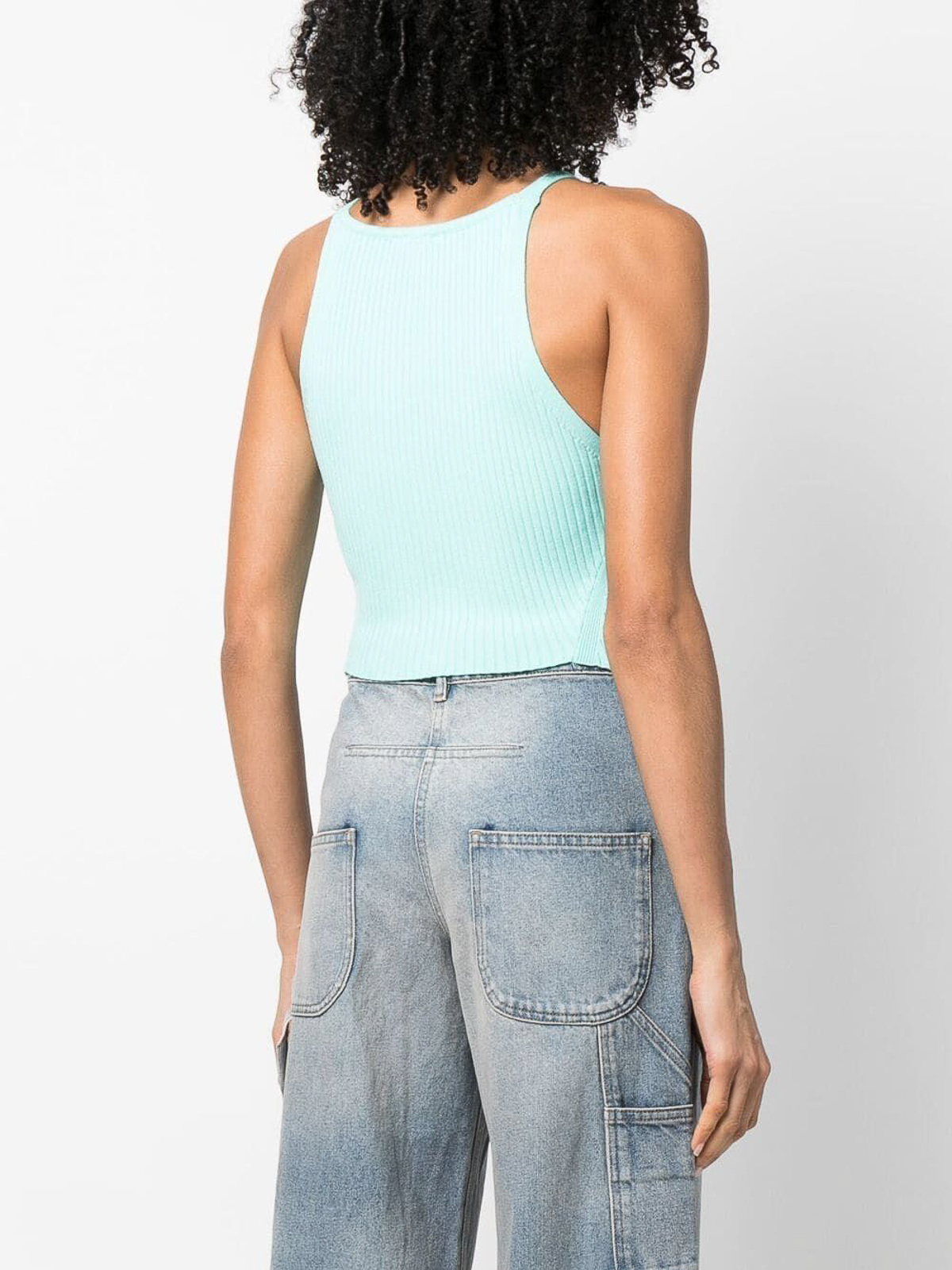 Shop Ribbed Asymmetric Crop Top Online