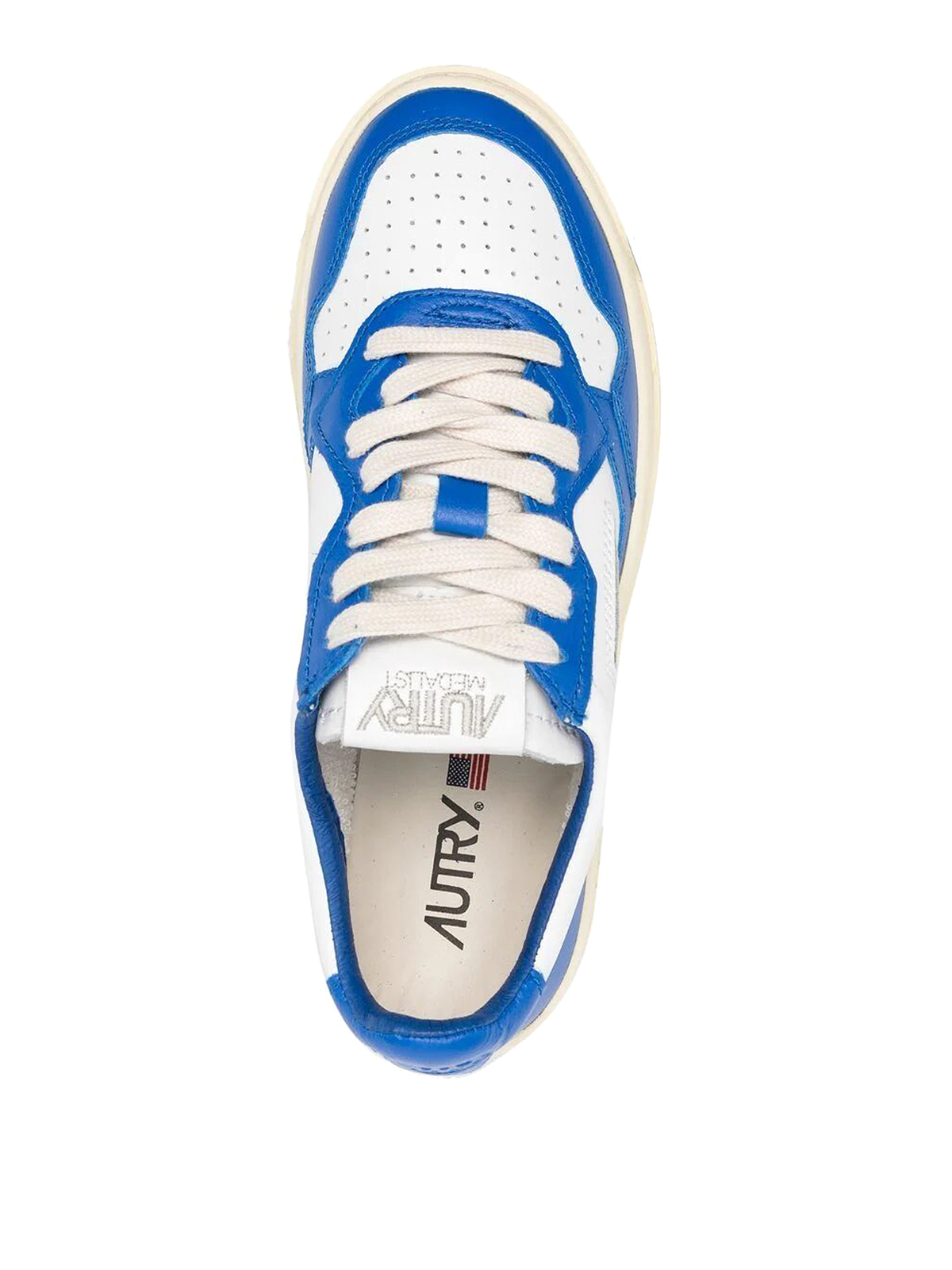 Shop Autry Leather Sneakers With Logo In Blue