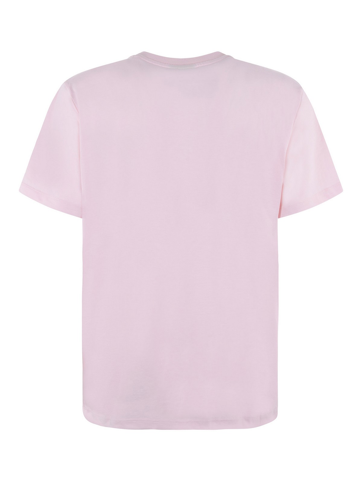 Shop Barrow Logo Printed Cotton T-shirt In Pink