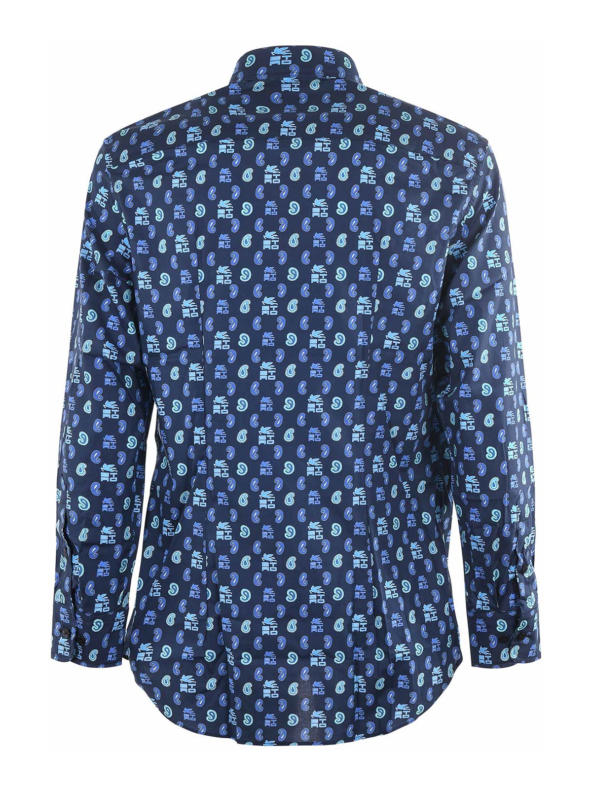 Shop Etro Patterned Cotton Shirt In Blue