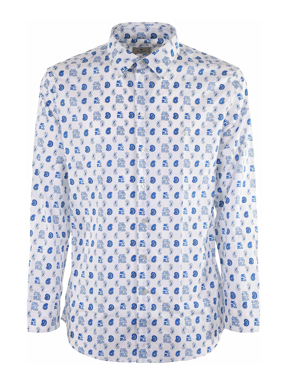 Etro Patterned Cotton Shirt In White