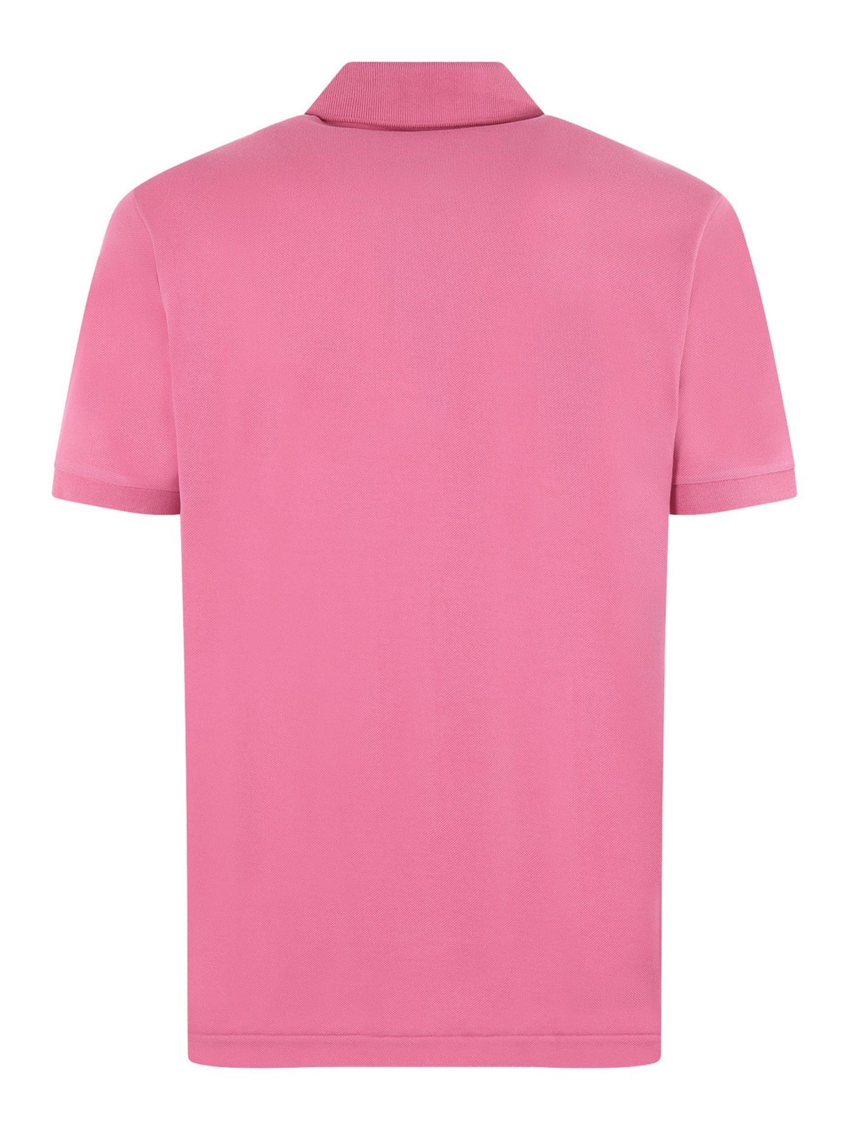 Shop Lacoste Logo Embroidered Cotton Polo In Pink
