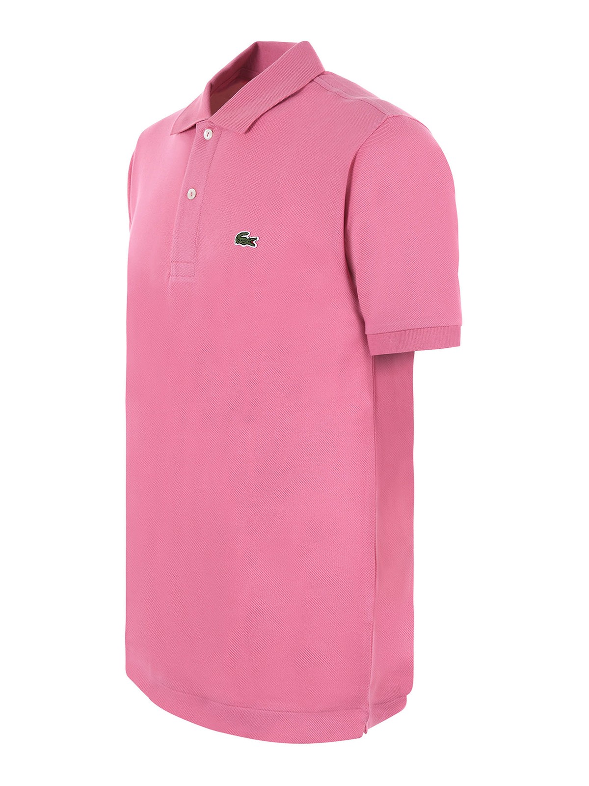 Shop Lacoste Logo Embroidered Cotton Polo In Pink