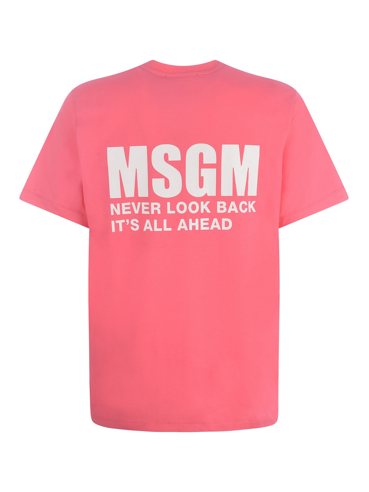 Shop Msgm Contrasting Logo T-shirt In Pink