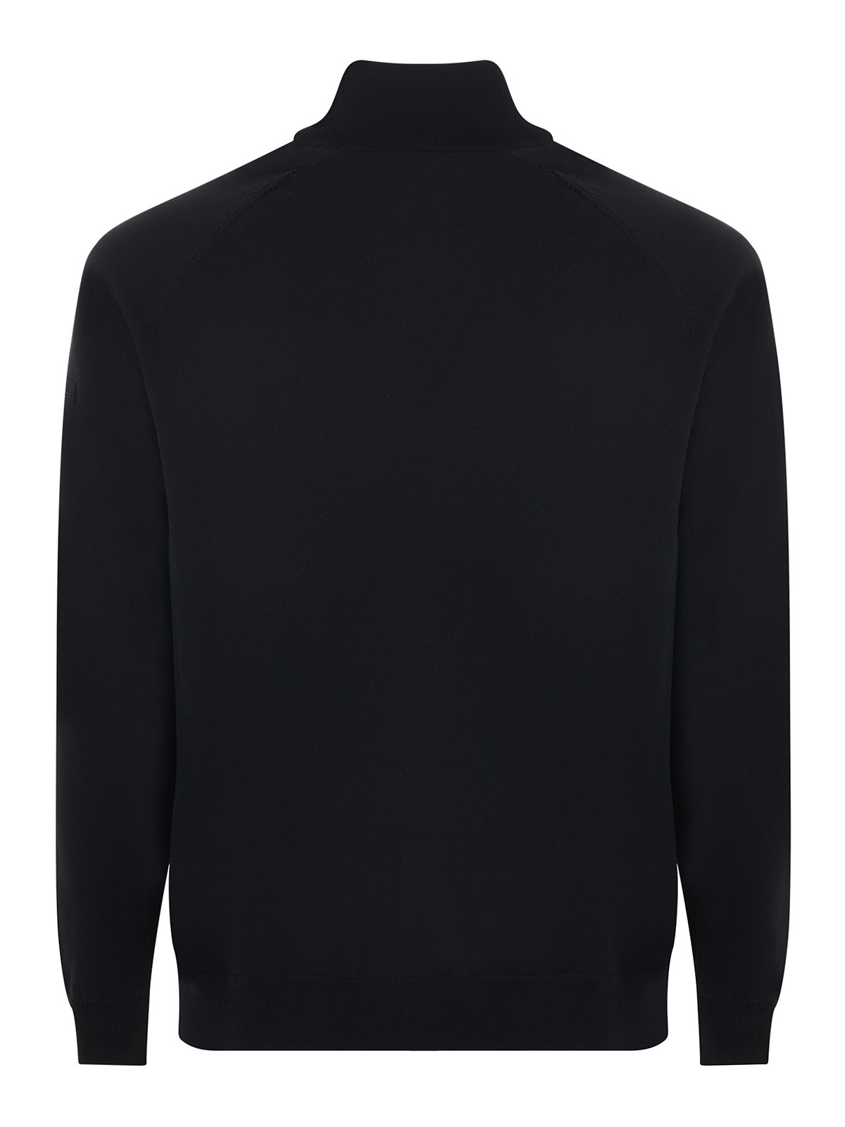 Shop Rrd Roberto Ricci Designs High Neck Zipped Sweater With Logo In Black