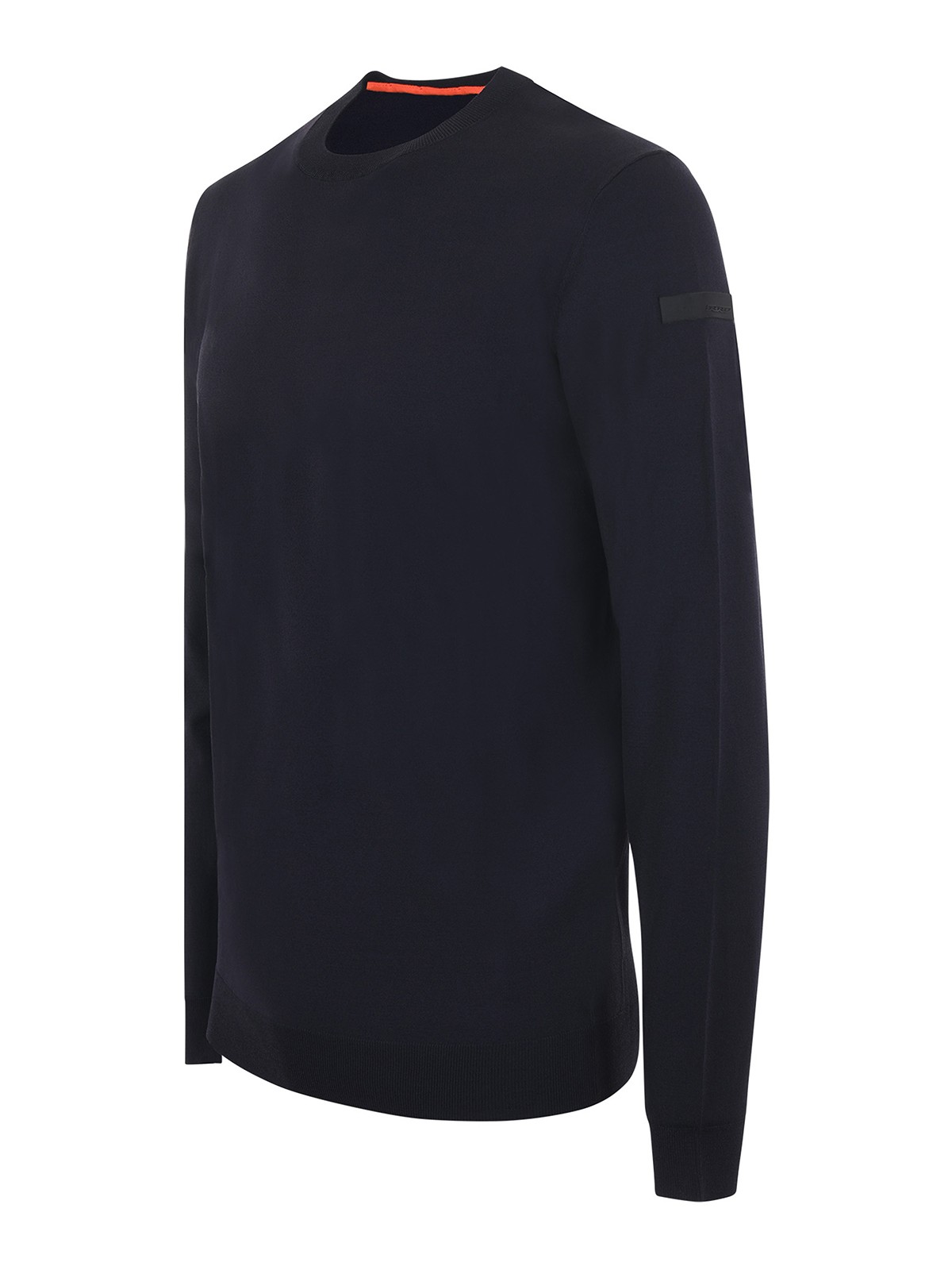 Shop Rrd Roberto Ricci Designs Ribbed Crewneck Sweater With Logo In Blue
