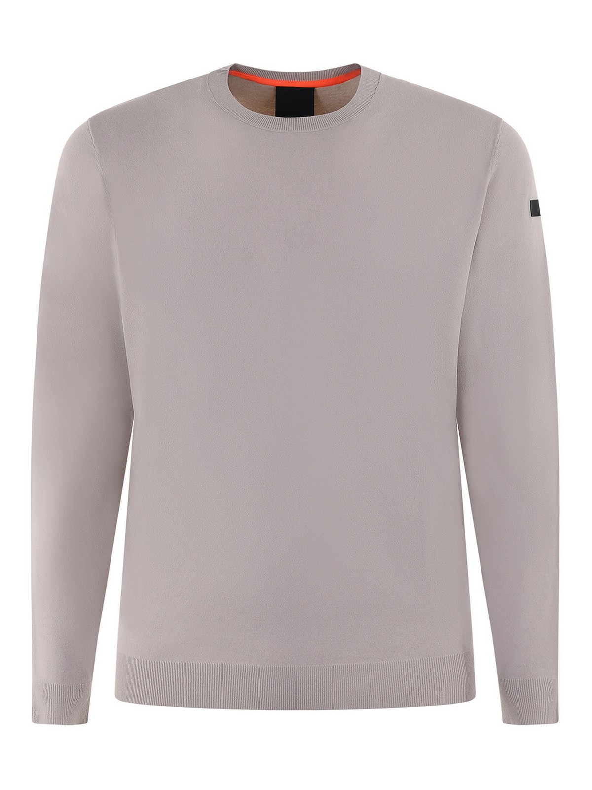 Rrd Roberto Ricci Designs Ribbed Crewneck Sweater With Logo In Beige