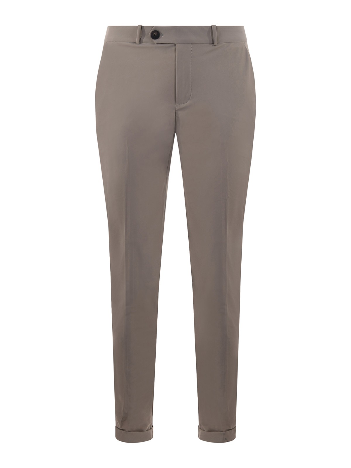 Rrd Roberto Ricci Designs Pleated Straight Leg Trousers With Turn-ups In Grey