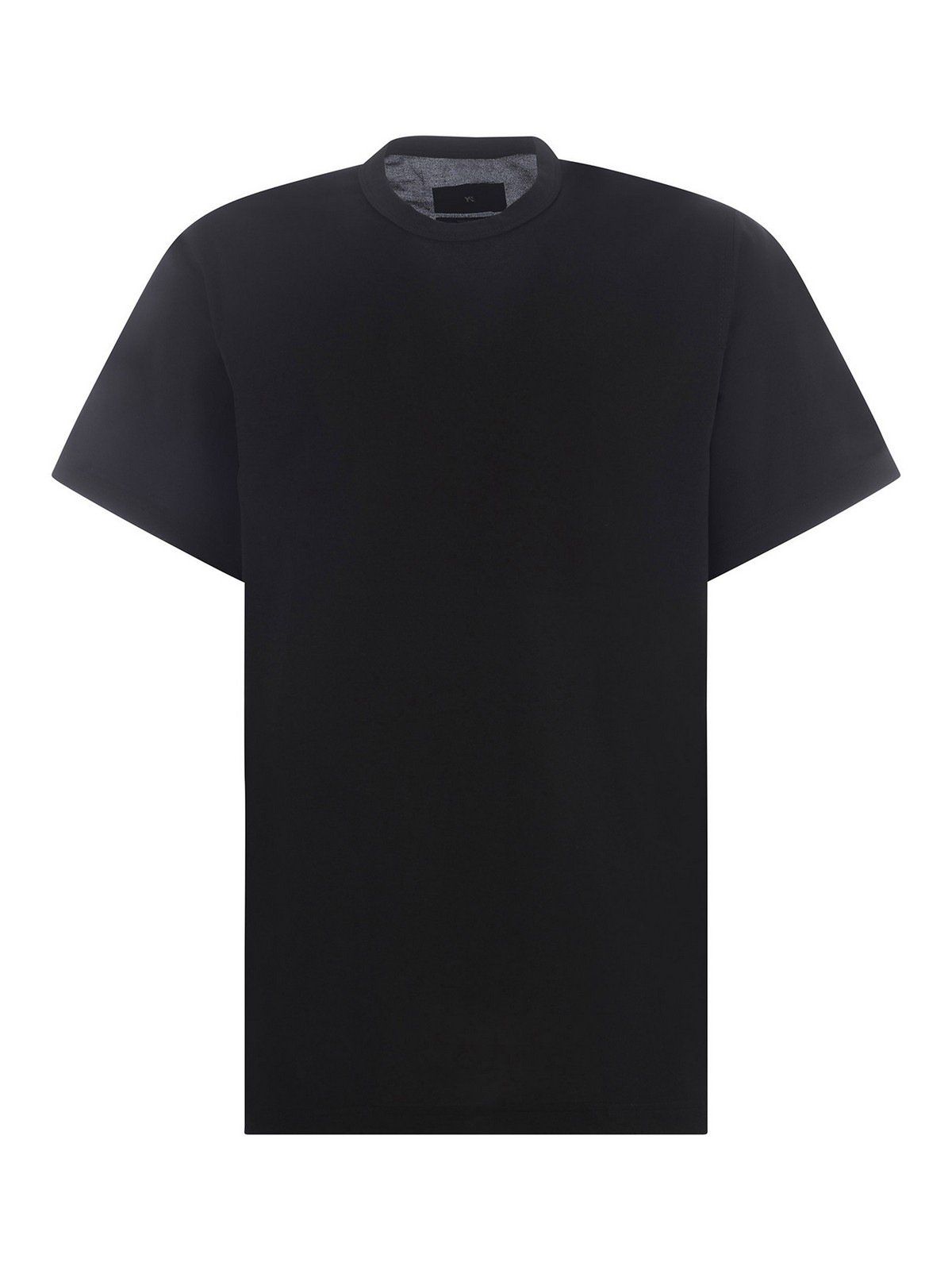 Y-3 Crewneck Cotton T-shirt With Logo In Black