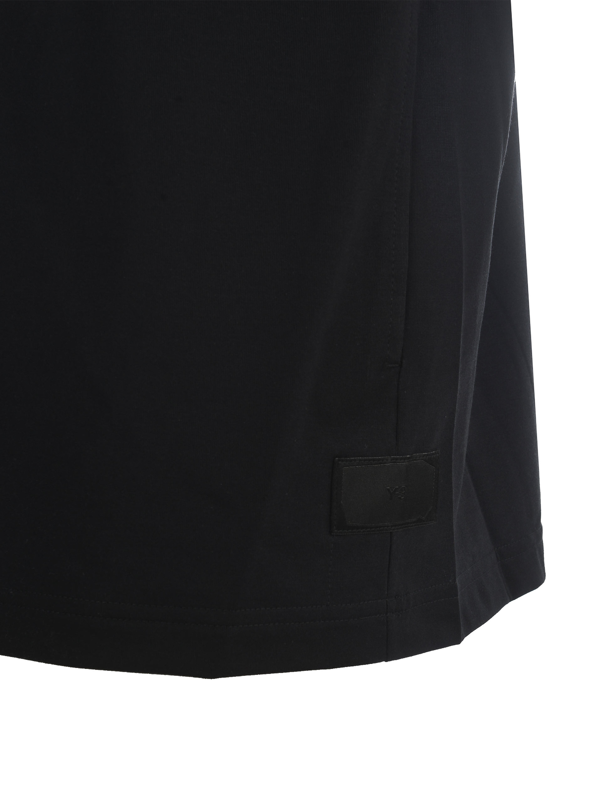 Shop Y-3 Crewneck Cotton T-shirt With Logo In Black