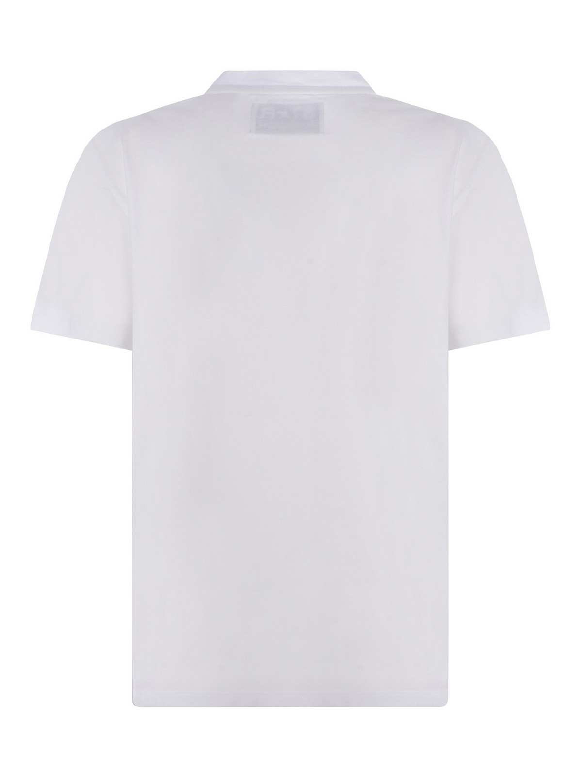Shop Golden Goose Printed Logo Cotton T-shirt In White