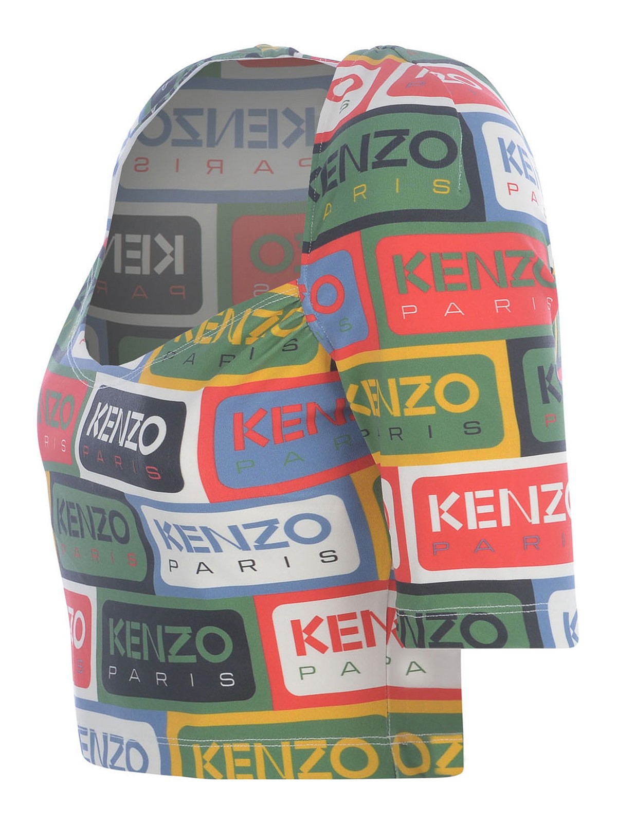 Shop Kenzo Logo Multicoloured Cropped Top